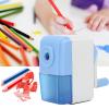 Manual Pencil Sharpener, Hand Crank Pencil Sharpeners Stronger Spiral Hob Children's Cartoon Thickness Adjustment Pencil Sharpener for All Types of Pen Holders, Trigon Rods, Six view 3