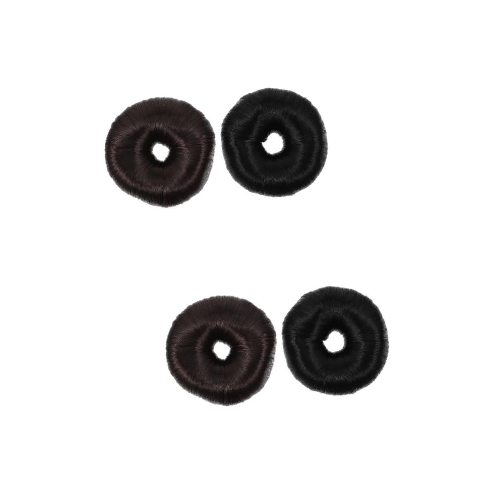 Beatifufu 4pcs Updo Hair Extension Elastic Hair Ties for Effortless Bun Styling Versatile Modelling Tool for Natural Full