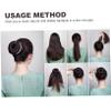 Beatifufu 4pcs Updo Hair Extension Elastic Hair Ties for Effortless Bun Styling Versatile Modelling Tool for Natural Full view 4