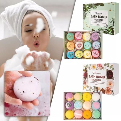 Bath Bombs Gift Set 12pcs, All Natural Organic Bubble Home Spa Set