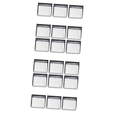 Beatifufu 180pcs Empty Square Stainless Steel Makeup Pans for Eyeshadow Blusher Pressed Powder Tins for Cosmetics Versatile Makeup Storage