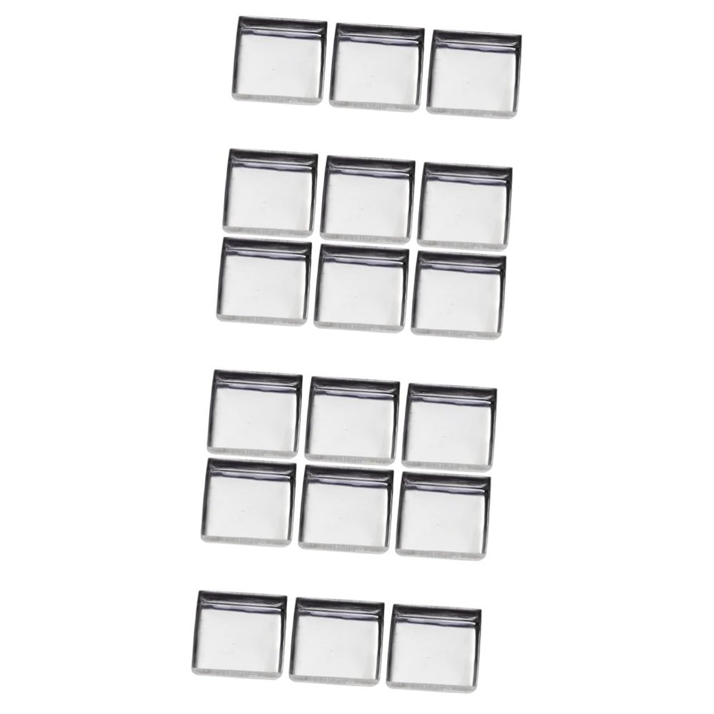 Beatifufu 180pcs Empty Square Stainless Steel Makeup Pans for Eyeshadow Blusher Pressed Powder Tins for Cosmetics Versatile Makeup Storage