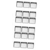Beatifufu 180pcs Empty Square Stainless Steel Makeup Pans for Eyeshadow Blusher Pressed Powder Tins for Cosmetics Versatile Makeup Storage view 1