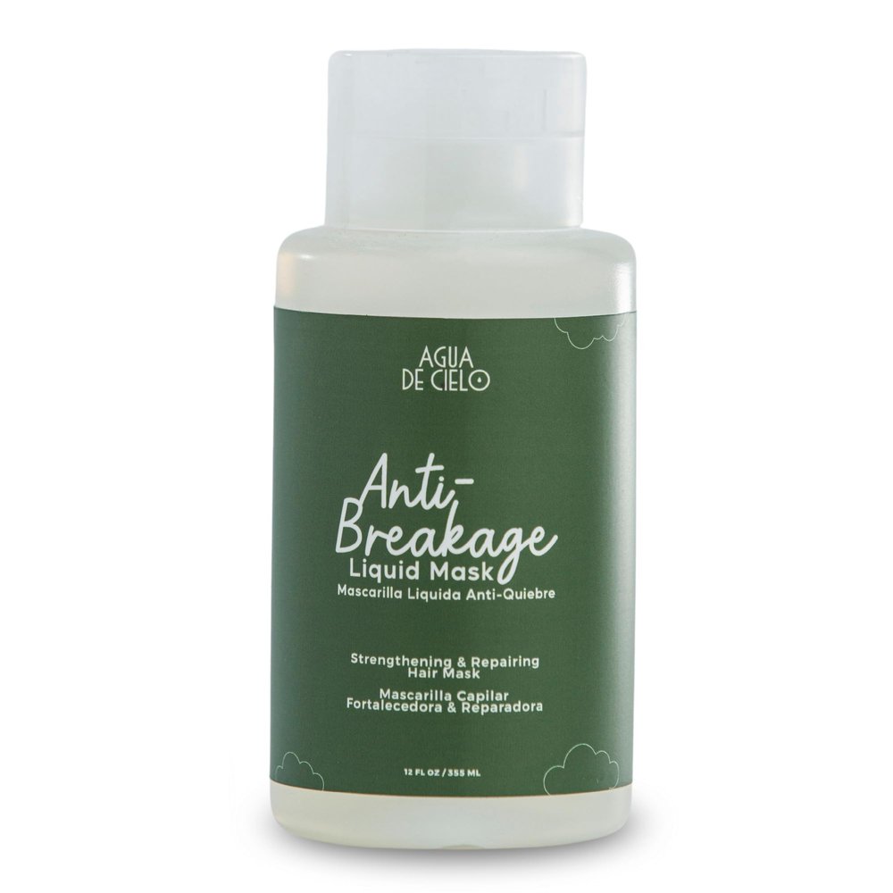 Agua de Cielo Anti Breakage Liquid Mask - Severe Hair Breakage Repair Treatment, Deep Hydration & Hair Repair, Restore Elasticity, Infused with Collagen, Rice Protein, Jojoba Oil & Castor Oil - 12 Oz