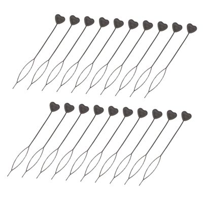 Didiseaon 20pcs Braid Maker Heart Design Hair Braid Tool Efficient Hair Applicator for Ponytail Styling and Bead Loading -shaped for Quick
