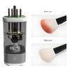 Electric Makeup Brush Cleaner, USB Plug Efficient Automatic Spinner Makeup Brush Holder Stand Women Lazy Makeup Brush Cleaner for Makeup Lovers & Professionals (Grey white, A) view 4