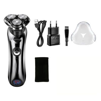BJFSEAFN Men's Electric Shaver Waterproof 3D Rotary Shaver Fast Rechargeable with Intelligent Cleaning System Facial Shaver