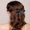 2 Pieces Hair Bow Barrettes for Women Resin Black & White Minimalist Style Hair Clips French Barrettes Hair Accessories view 3