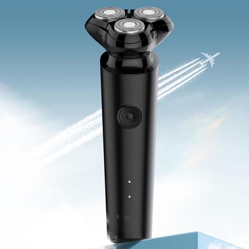 BJFSEAFN Electric Shaver Razor for Men 3D Rechargeable Rotary Shaver Anti-Pinch Electric Razor for Shaving Face Shaver Head