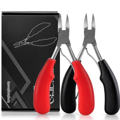 2pcs Heavy-Duty toenail Clippers,Professional Thick and Ingrown Nail Trimmer, Suitable for Seniors and Adults, Podiatrist-Recommended Toe Trimming Nail Clippers Pedicure