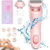 RSPGMKIX 2 in 1 Electric Shaver Razors for Women, Female Shaver for Private Area with Detachable Head Cordless,Waterproof Wet Dry (Pink),Pink view 1