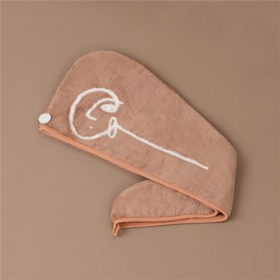 LLLSSS Bathroom Microfiber Towel Embroidered Hair Towel Bath Towel Towel Cap Super Absorbent Turban Hair Cap(Black-JoJo's Bizarre Adventure1)