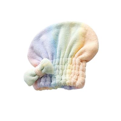 LLLSSS Fast Dry Hair Bath Towel Microfiber Quick Drying Plush Magic Instant Dry Hair Bonnet Shower Cap