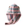 LLLSSS Ladies Coral Fleece Hair Drying Cap Absorbent Striped Towel Bathroom Towel Bath Towel Microfiber Home view 1