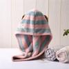 LLLSSS Ladies Coral Fleece Hair Drying Cap Absorbent Striped Towel Bathroom Towel Bath Towel Microfiber Home view 3