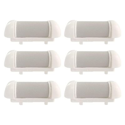 6 Pack Replacement Fine Roller Head for Electric Callus Remover, Pedicure Tools Foot File Refill Rollers for Feet Callus Shaver Pedicure Kit (6pcs Light Coarse)