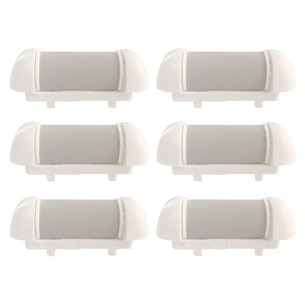 6 Pack Replacement Fine Roller Head for Electric Callus Remover, Pedicure Tools Foot File Refill Rollers for Feet Callus Shaver Pedicure Kit (6pcs Light Coarse)