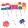 SKISUNO Ice Shaped Bath Towel Shower Sponge Scrubber Brush Popsicle Sponge Bath Exfoliating Washer Random Color view 2