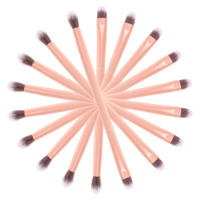 HAPINARY 24pcs Double-ended Eye Shadow Brush for Makeup Aluminum Tube with Silky Soft Bristles for Eye and Nose Contouring for Beginners and Professionals