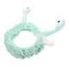 HAPINARY Plush Makeup Headband for Women Soft Spa Hairband with Non-slip Design for Skincare Face Washing and Makeup Application Cute Snail Pattern Lake Blue view 1