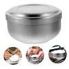 minkissy 2pcs Stainless Steel Shaving Bowl Lid Men Shaving Soap Container for Home Use Practical Design for Easy Storage and view 2