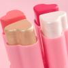2 In 1 Portable Cheek Blusher And Highlighter Stick For Face Makeup Easy Application Fashionable Cosmetic Essential view 4