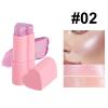 2 In 1 Portable Cheek Blusher And Highlighter Stick For Face Makeup Easy Application Fashionable Cosmetic Essential view 3