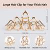 Metal Hair Claw Clip for Women | Large Hair Claw Clips for Thick & Thin Hair | Cute Metal Hair Clip - Gold Hair Clip - Silver Hair Clip (Gold) view 2