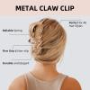 Metal Hair Claw Clip for Women | Large Hair Claw Clips for Thick & Thin Hair | Cute Metal Hair Clip - Gold Hair Clip - Silver Hair Clip (Gold) view 3