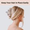 Metal Hair Claw Clip for Women | Large Hair Claw Clips for Thick & Thin Hair | Cute Metal Hair Clip - Gold Hair Clip - Silver Hair Clip (Gold) view 4