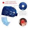 2 Pieces Scrub Caps Women Ponytail Scrub Cap Surgical Caps for Beauty Salon Bubbles Underwater Breath Multicoloured view 2