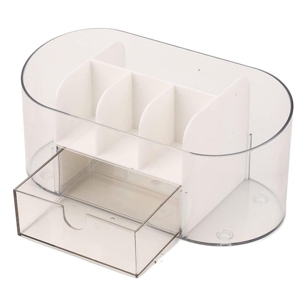 2pcs Makeup Organizer with Drawers, Clear Makeup Storage Box Cosmetics Organizer Desktop Holder Desktop Storage Organizer for Beauty Supplies Jewelry