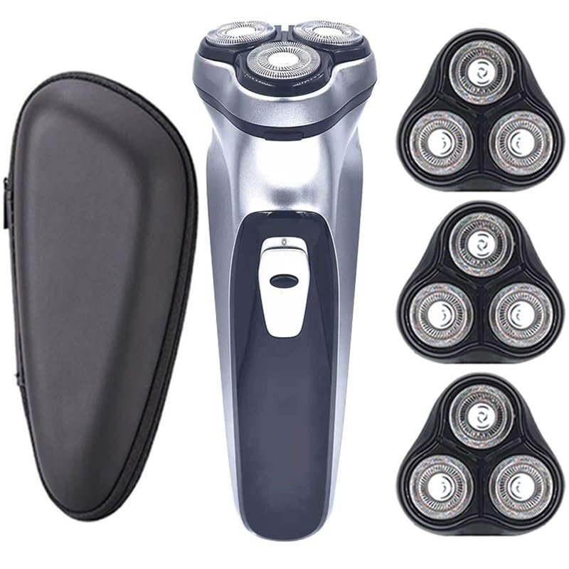 BJFSEAFN Electric Shaver Clipper Mens Razor Beard Trimmer Shaver for Men Portable Shaving Machine Hair Clipper Facial Epilato(3head Box)