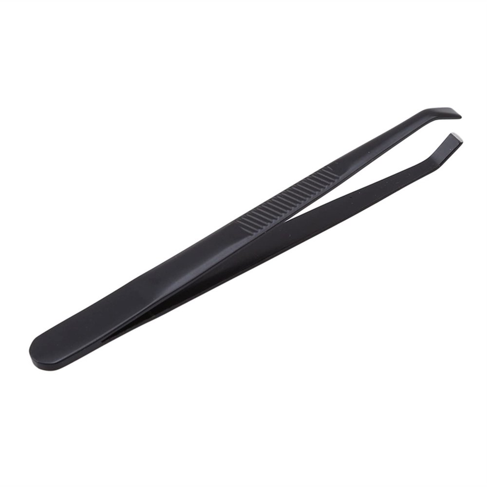 EDCWDTYYEC Eyebrow Tweezers 1PC Eyebrow Tweezer Make Up Tools Pince Epiler Eyebrow Tweezer Stainless Steel Slant Tip Eyes Tweezer Clip for Face Hair Removal (Color : Golden) Tweezers(Black)