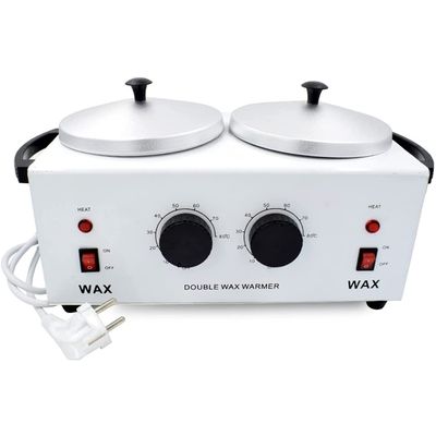 Double Wax Warmer, Professional Electric Wax Heater Machine for Hair Removal,Can Used to Make Chocolate and Candy DIY Kitchen Tools Dual Pot, 1KW Paraffin Hot Facial Skin SPA Equipment