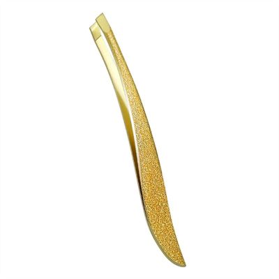 EDCWDTYYEC Eyebrow Tweezers 1Pc Eyebrow Tweezer Hair Beauty Slanted Puller Stainless Steel Eye Brow Clips Hair Removal Makeup Tool (Color : Rose Gold) Tweezers(Gold)