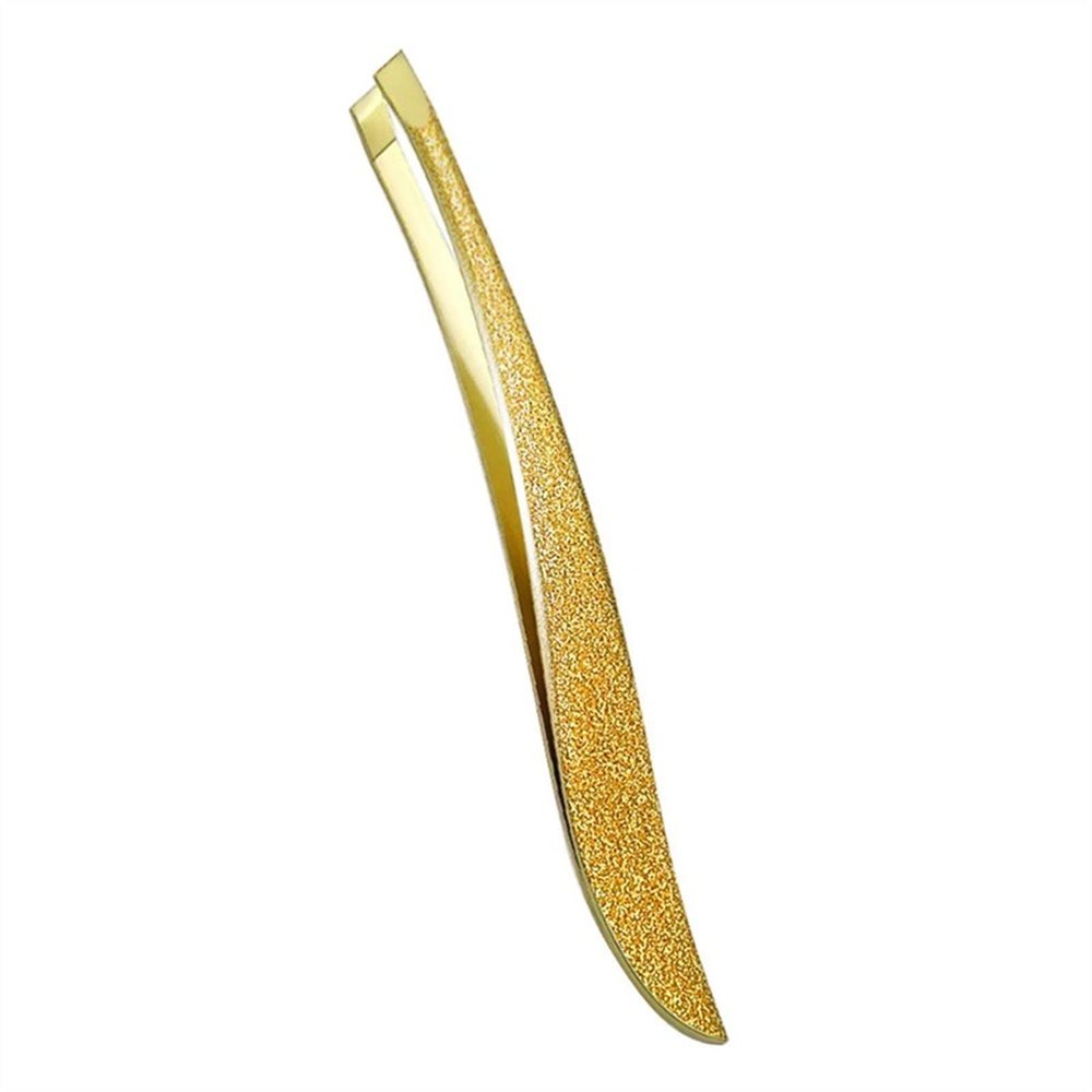 EDCWDTYYEC Eyebrow Tweezers 1Pc Eyebrow Tweezer Hair Beauty Slanted Puller Stainless Steel Eye Brow Clips Hair Removal Makeup Tool (Color : Rose Gold) Tweezers(Gold)