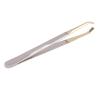 EDCWDTYYEC Eyebrow Tweezers Stainless Steel Makeup Light Slant Tip Hair Removal Eyelashes Eyebrow Tweezers Makeup Tool (Color : Golden) Tweezers(Golden) view 2