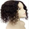 YAIRYANGTZE Mono Human Hair Topper Middle Part Curly Clip In Topper Hair Piece for Women with Thin Hair (Black,8") view 1