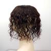 YAIRYANGTZE Mono Human Hair Topper Middle Part Curly Clip In Topper Hair Piece for Women with Thin Hair (Black,8") view 2