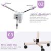 2 in 1 Cold Hot Facial Steamer, Stand Facial Steamer On Wheels with 680ml Water Tank and 360Rotatable Sprayer, Cold Thermal Spray Face Steam Machine, for Skin Hydration Deeply Moisturize view 4