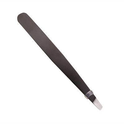 EDCWDTYYEC Eyebrow Tweezers 1PC Black Pink Color Eyebrow Tweezers Hair Beauty Slanted Puller Stainless Steel Eye Brow Trimmer Hair Removal Cosmetic Tool (Color : 01) Tweezers(2)