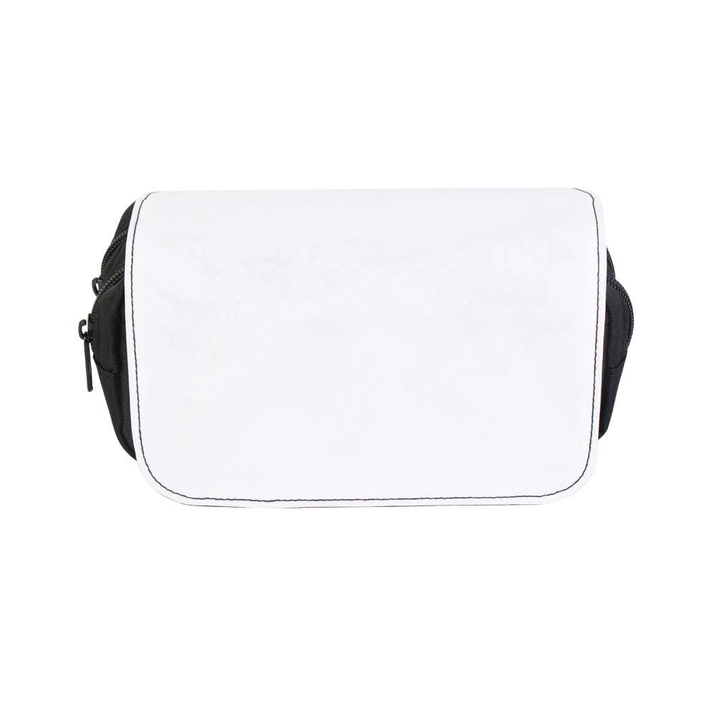 10 PCS Sublimation Printable Blank Pencil Case Pen Bag Multi-purpose Cosmetic Bag with Zipper DIY Craft Canvas Zipper Pouch Blank Makeup Bags Bulk Travel Toiletry Bag for Storage