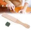 Leather Strop Kit, Leather Polish Sharpening Strop Sided Wooden Grinding Board with Grind Paste view 4
