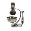 Classic Shaving Kit with Badger Hair Shaving Brush, Soap Bowl Stylish Shaving Set and Stand,Shaving Handle Compatible with Double Edge Butterfly Safety Razor for Men's Gift view 1