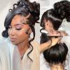 Kloiynj 360 Lace Front Wig Human Hair - 220% Density Body Wave HD Brazilian Virgin Full Lace Wig for Women - 28 Inch Pre-Plucked With Baby Hair - Natural Color view 1