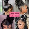Kloiynj 360 Lace Front Wig Human Hair - 220% Density Body Wave HD Brazilian Virgin Full Lace Wig for Women - 28 Inch Pre-Plucked With Baby Hair - Natural Color view 2