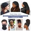 2-Piece Dreadlock Cap Tube Locs Night Cap Elastic Dreadlock Tube Sock for Full Cover Hair - Stretchy Unisex Headbands (Black) view 4