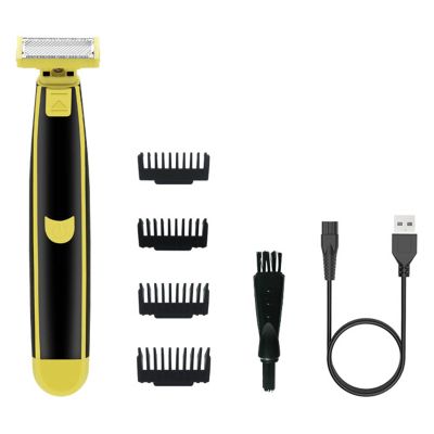Electric Beard Trimmer Men Hair Shaver Cutter, T Blade Trimmer for Men, USB Rechargeable Grooming Kit for Haircut and Beard Trimming, 4 Limit Combs