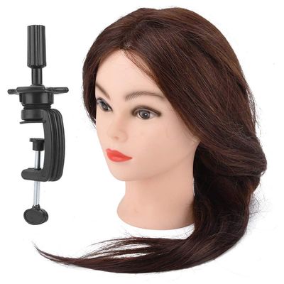 Practical Hairdressing Training Mannequin Head with Hair, Beautiful Stylists, Barbers, Cosmetology School Students, Ideal for Cutting, Braiding Practice